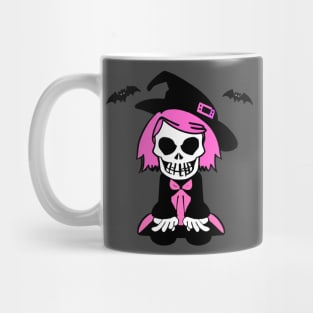 Creepy Witch Skull Doll Mug